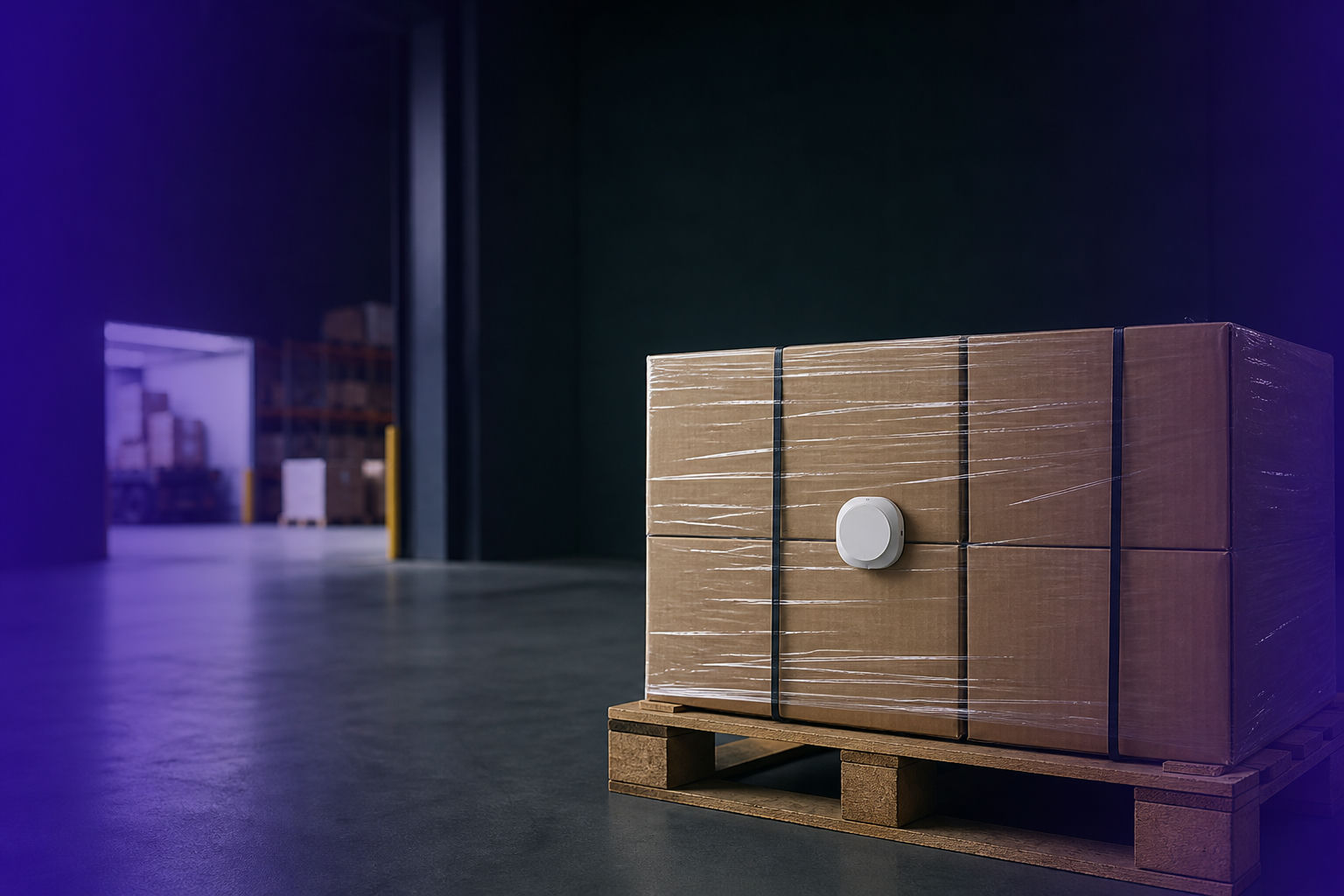 How are BLE beacons deployed to track product condition during transit?